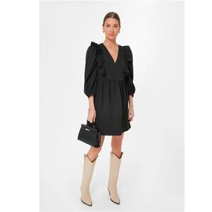 Tuckernuck Pomander Place Black Ruffle Mini Dress